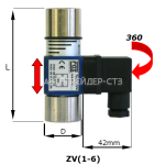 Купить Расходомер ZV 4 (T 2-8 (H2O); 60-240 (Воздух), латунь никелированная, Pmax=150, G 1/2" BSP), Fox S.r.l (Италия) в СПБ