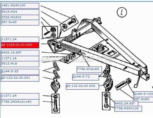 Купить Рама тяговая ДЗ-122  ДЗ-122А.02.01.000 в СПБ 